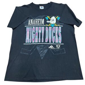 Vintage 1993 Anaheim Mighty Ducks Apex One T-Shirt Size L NHL Disney USA